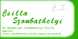 csilla szombathelyi business card